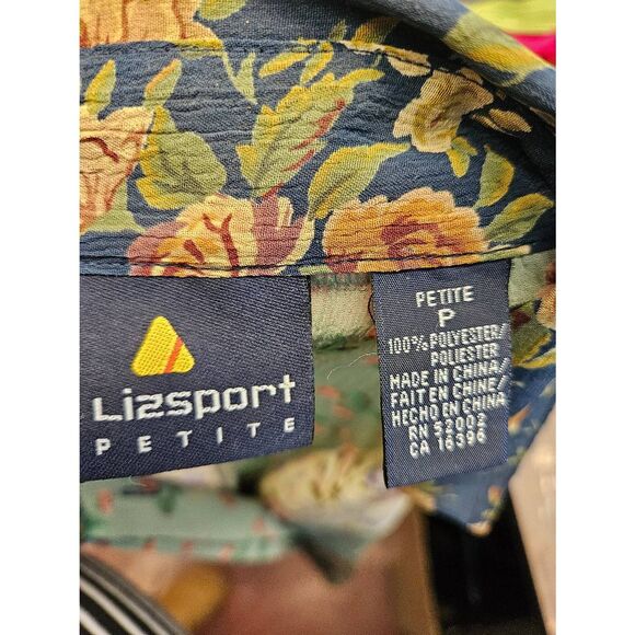 Liz Sport Vintage 90's Sheer Floral Maxi Skirt Shirt Set Size 8P - Picture 6 of 11